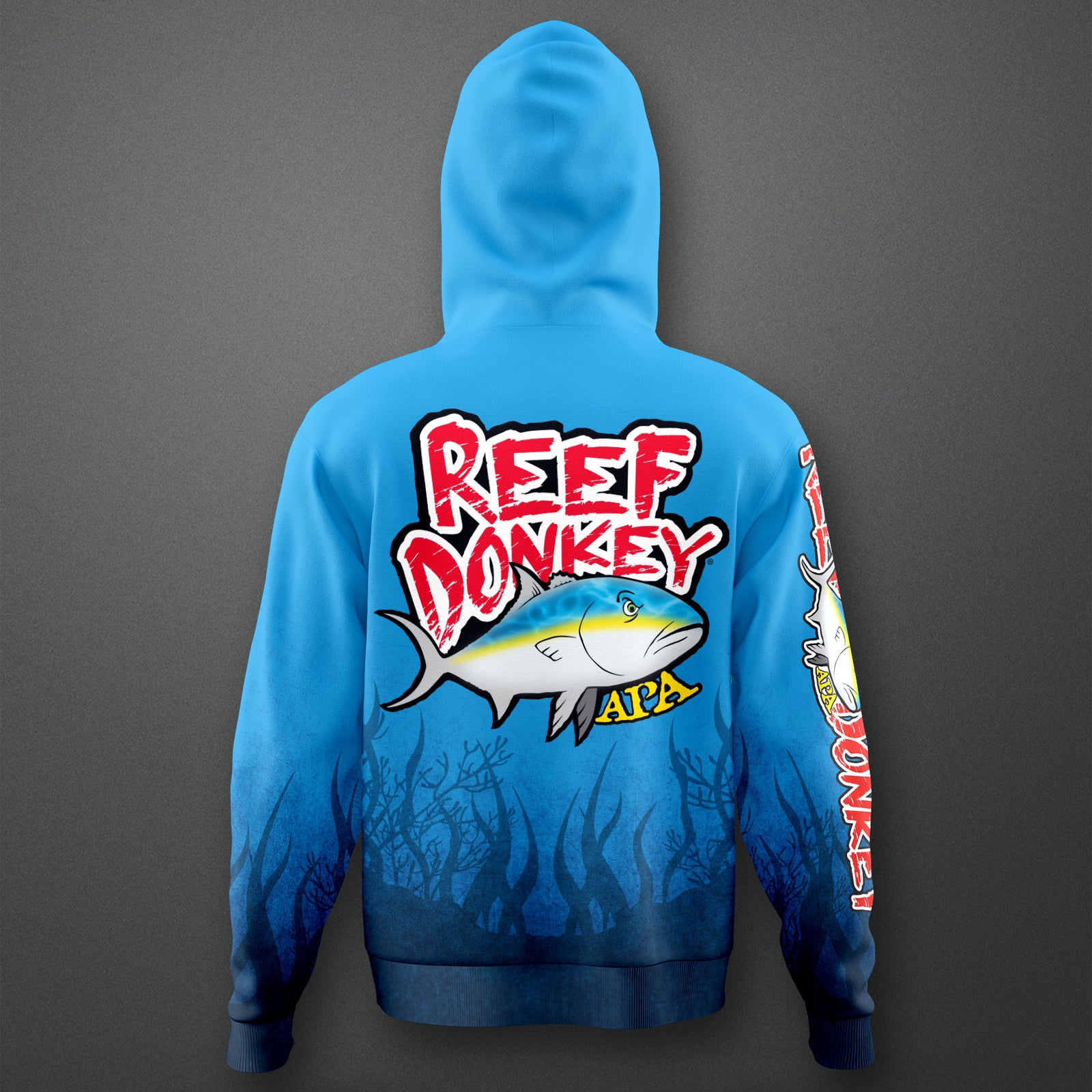 Men's Long Sleeve Reef Donkey Fishing Shirt With Hoodie – TBBC
